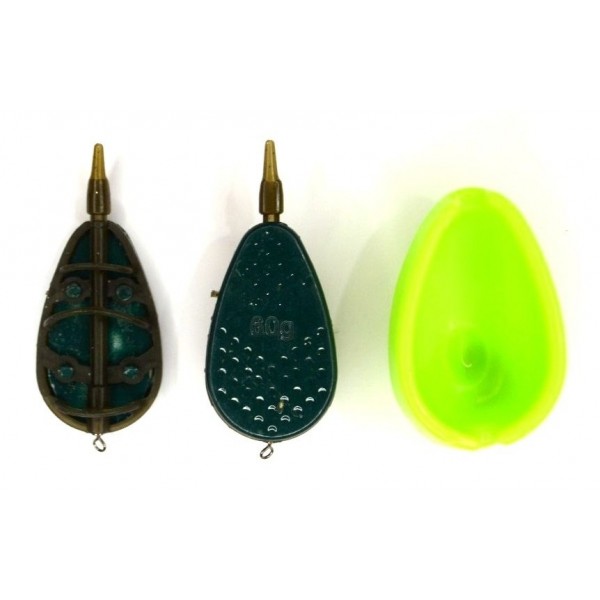 Набір рибальських годівниць Флет із пресформою, Weida, 2+1, вага 60г